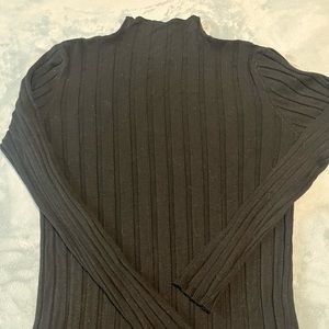 High neck ribbed sweater
